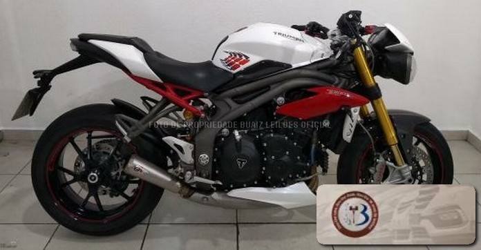 LOTE 008 TRIUMPH SPEED TRIPLE R BRANCA 2017